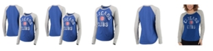 Touch Women's Royal and Gray Chicago Cubs Waffle Raglan Long Sleeve T-shirt